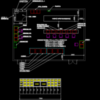 某建筑消防控制室平面布置CAD设计图纸