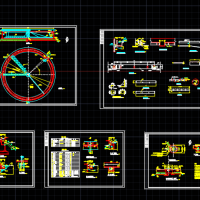 38m直径周进周出辐流式二沉池工艺CAD图