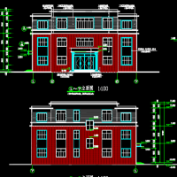 三层砖混结构小型办公楼建筑设计图