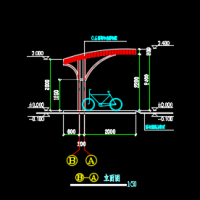 12套自行车棚CAD图纸