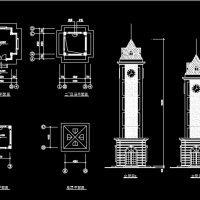 现代钟楼建筑设计图纸