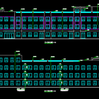 山东三层九班框架结构幼儿园建筑图（一星绿建）