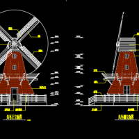 荷兰风车CAD施工图