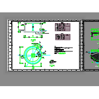 100方圆形蓄水池cad图纸