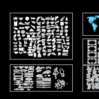 常用花纹CAD图案图库