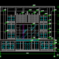 安徽某厂区四层框架结构办公楼建筑图