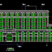 江西六层框架结构办公楼建结水电暖施工图