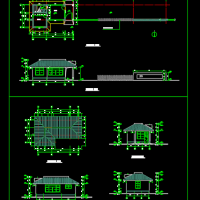 坡屋顶L形企业门卫建筑设计方案图