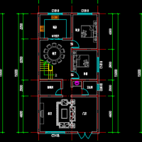 7.5X15农村两层自建房平面设计方案图