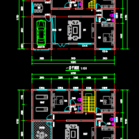 15.3X11.7两层自建房平面设计方案图