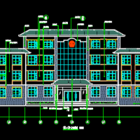 漂亮四层办公楼建筑CAD施工图
