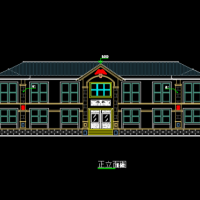 两层精典长山村办公楼建筑设计图