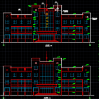 两层驾考试中心办公楼建筑设计图纸