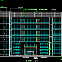 4340平米六层框架结构办公楼建筑设计施工图纸