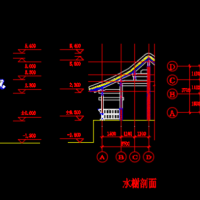 北京东城区孚郡王府府门水榭现状测绘图