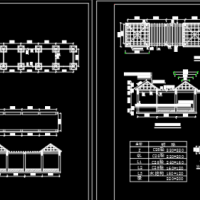 现代花架廊亭景观设计CAD图纸