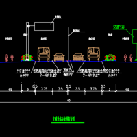 纬三路交通工程设计图纸（标志标牌 标志标线 设计说明）