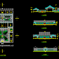 33.45X49.5一层四合院建筑方案图