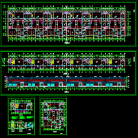 联排四合院建筑设计方案图（单个尺寸18X22.1）