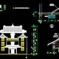 藏式斯古拉寺建筑设计全套CAD图