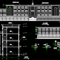 拉萨某活动中心建筑结构设计全套CAD图纸（藏式风格）