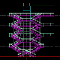 圆形旋转楼梯CAD详图