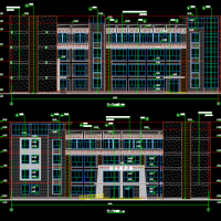 3542平米4层框架藏式综合教学楼建筑设计施工图