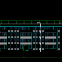 14555平米五层框架结构中学教学楼建筑设计图纸