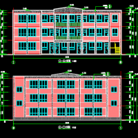 840平米三层小学教学楼建筑图