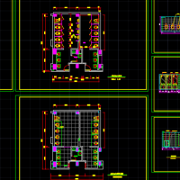公共卫生间及电梯间装修设计CAD图