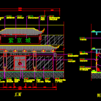 中式门楼CAD施工图