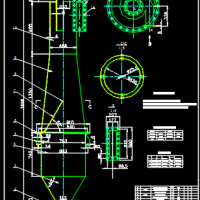某水泥厂旋风除尘器安装加工设计CAD图纸