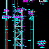 重型钢结构厂房结构图（格构柱）