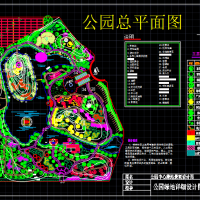 中心公园绿地景观规划详细设计CAD图