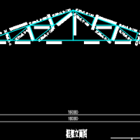夜泊秦淮宴会厅三角形钢屋架结构设计图