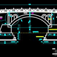 8米跨混凝土景观拱桥设计图