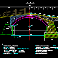 1-8m混凝土拱桥CAD设计图