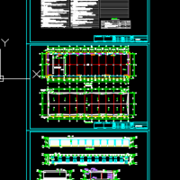 一层框架结构修车库建筑设计图