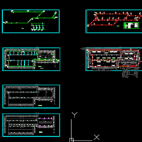 干煤棚消防系统CAD设计图（消防水炮）