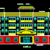 四层框架养老院建筑图（带效果图）