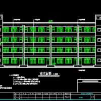 浙江2216平米四层框架中学教学楼建筑图(含总平面图)