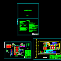 污水源热泵机房CAD设计图纸