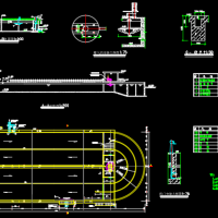 污水处理厂Carrousel氧化沟工艺CAD图