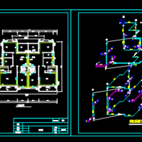 2层双拼别墅供热课程设计CAD图