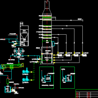 90T/H锅炉烟气脱硫工程工艺流程图