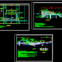 山溪河道堰坝CAD图纸含七种堰型