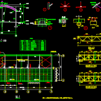 10m跨空间管桁架棚简易结构图