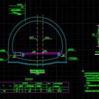端墙式洞门短隧道设计图（附计算书）