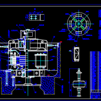 立式混流水轮发电机组总装图