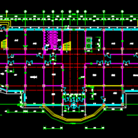 六层6600平办公楼毕业设计（建筑图 结构图 计算书 施组 进度计划表（CAD横道图） 总平面图）